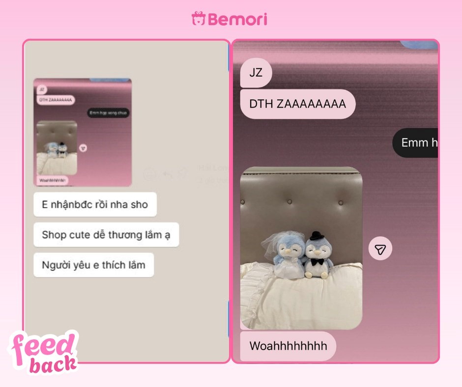 Feedback siêu yêu dành cho gấu bông Bemori