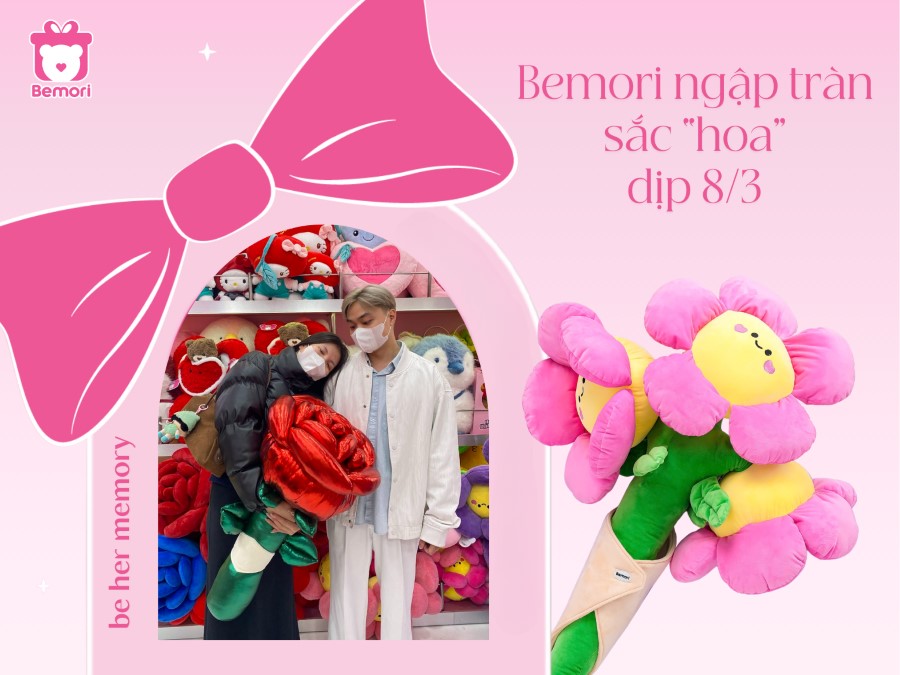 Cửa Hàng Gấu Bông Bemori Ngập Tràn Sắc “Hoa” Rạng Rỡ Dịp 8/3