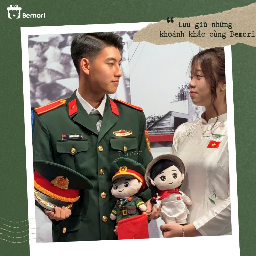 Gấu bông chú bộ đội là món quà dành cho người chiến sĩ