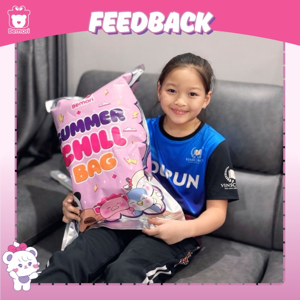 Feedback xé túi mù khổng lồ của khách nhí đáng yêu nhà Bemori