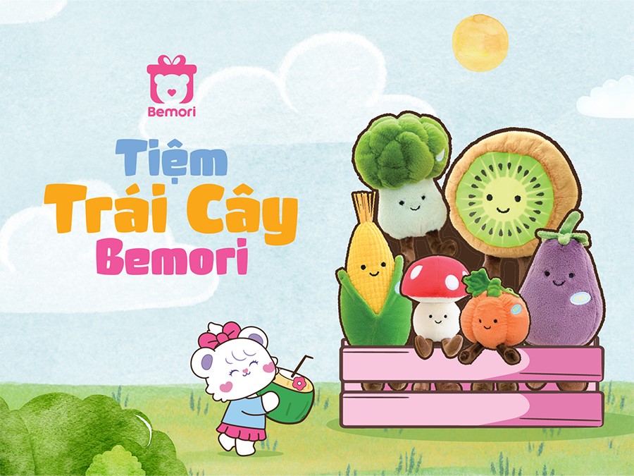 Tiệm Trái Cây Bemori Mang Đến BST Gấu Bông Rau Củ Quả