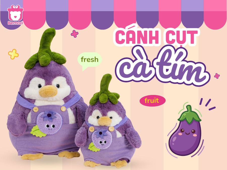 Những Mẫu Gấu Bông Cánh Cụt Cà Tím Độc Lạ Viral TikTok Dạo Gần Đây