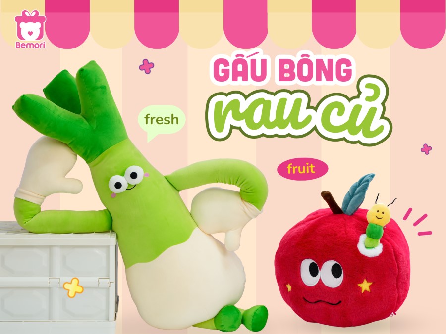 Bộ Sưu Tập Gấu Bông Rau Củ Quả Hot Trend Khiến Giới Trẻ Mê Mẩn