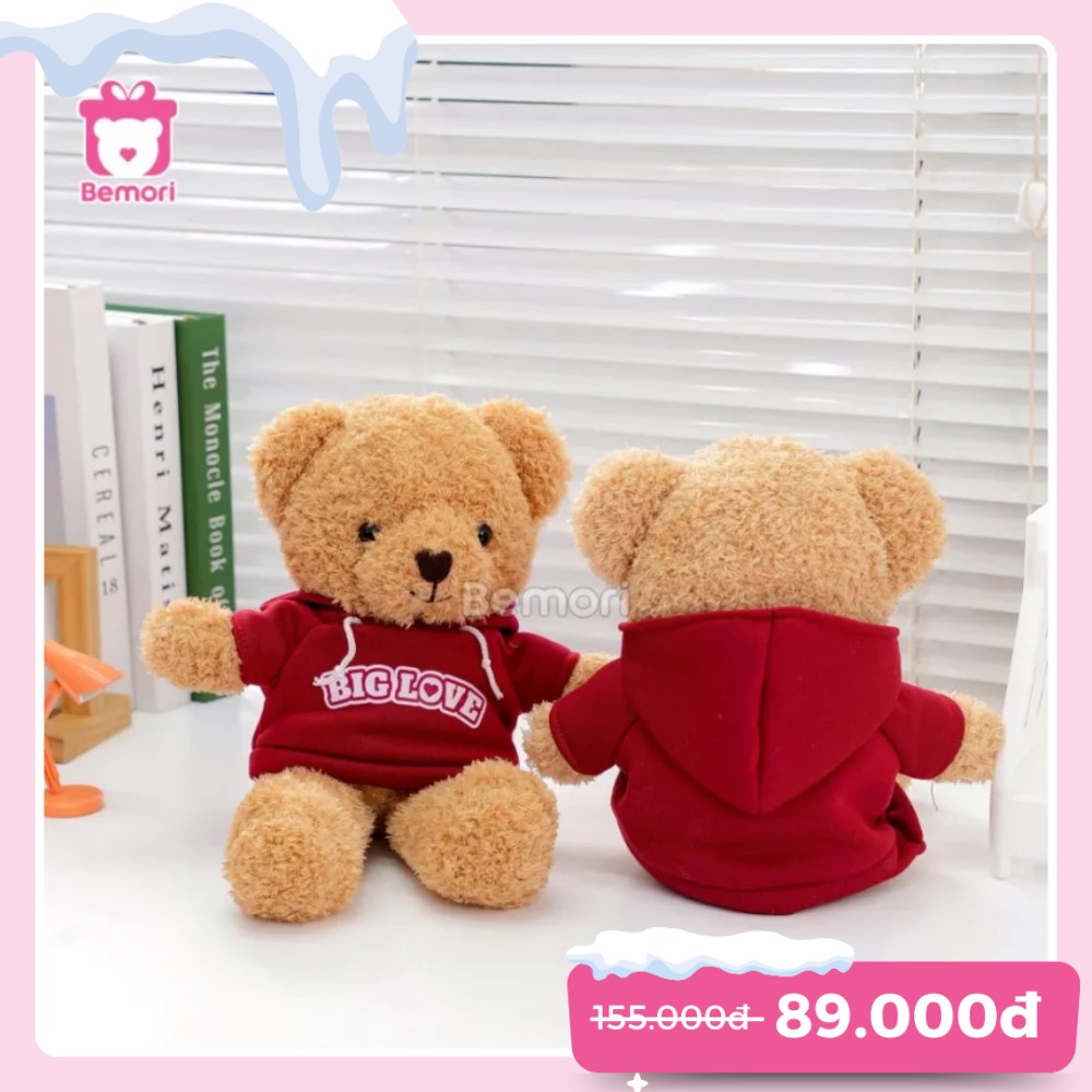 Gấu bông Teddy Head Áo Big Love 89K ấm áp, ngọt ngào