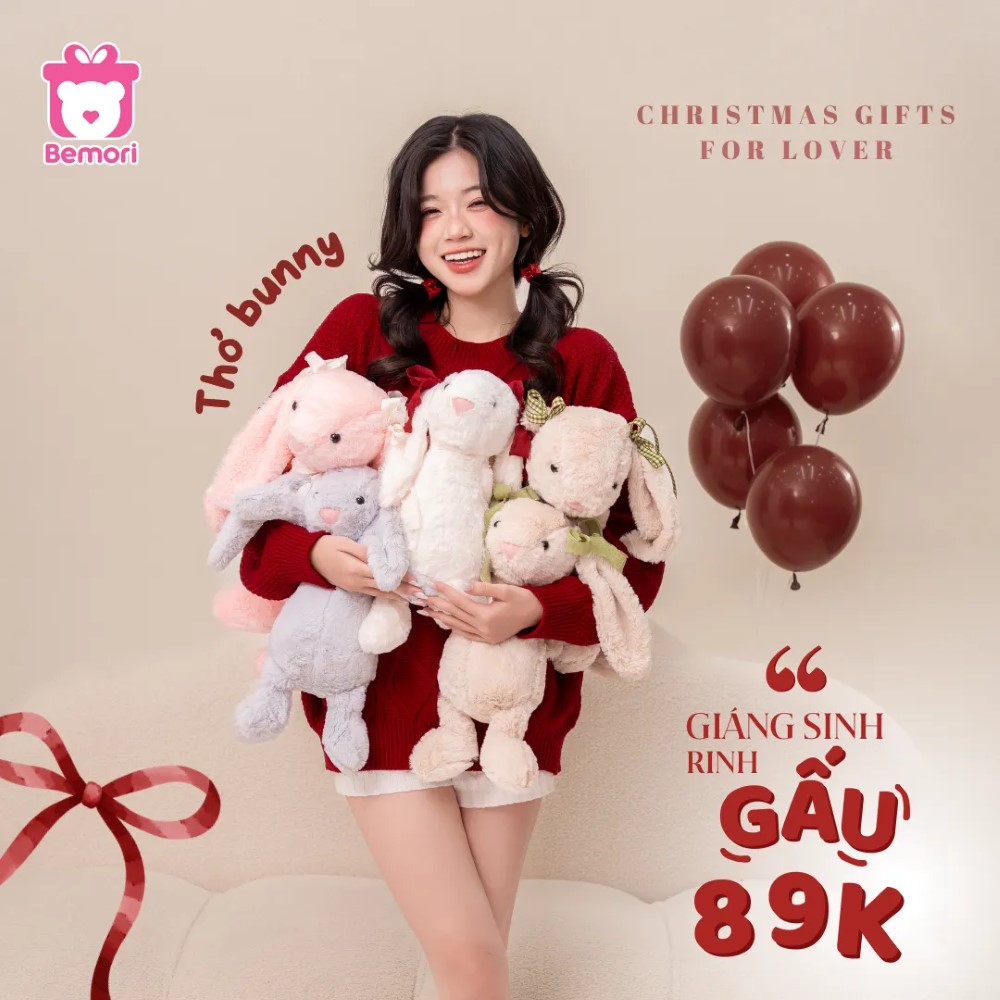 Giáng Sinh Rực Rỡ Cùng Bemori: Săn Gấu Bông Cute Chỉ Từ 89k