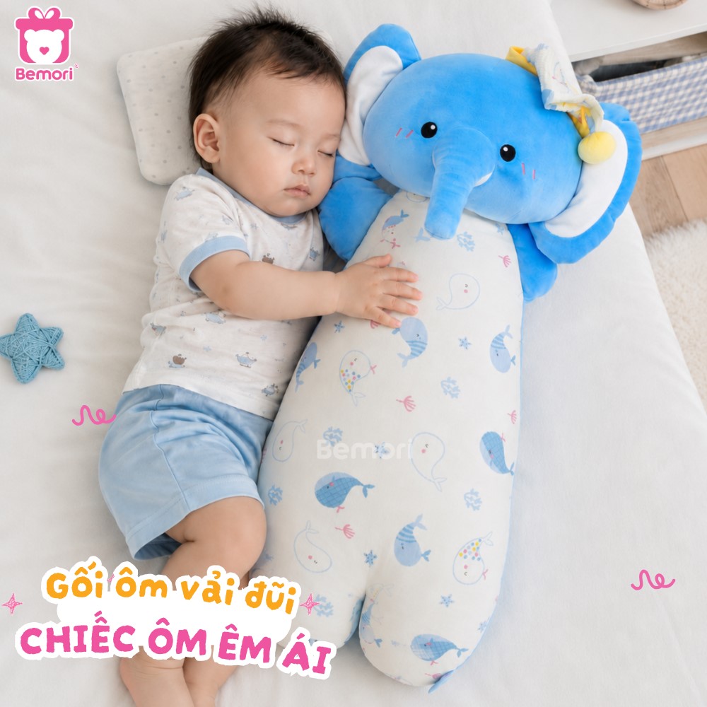 Gối ôm vải đũi hình thú mát dịu và êm ái