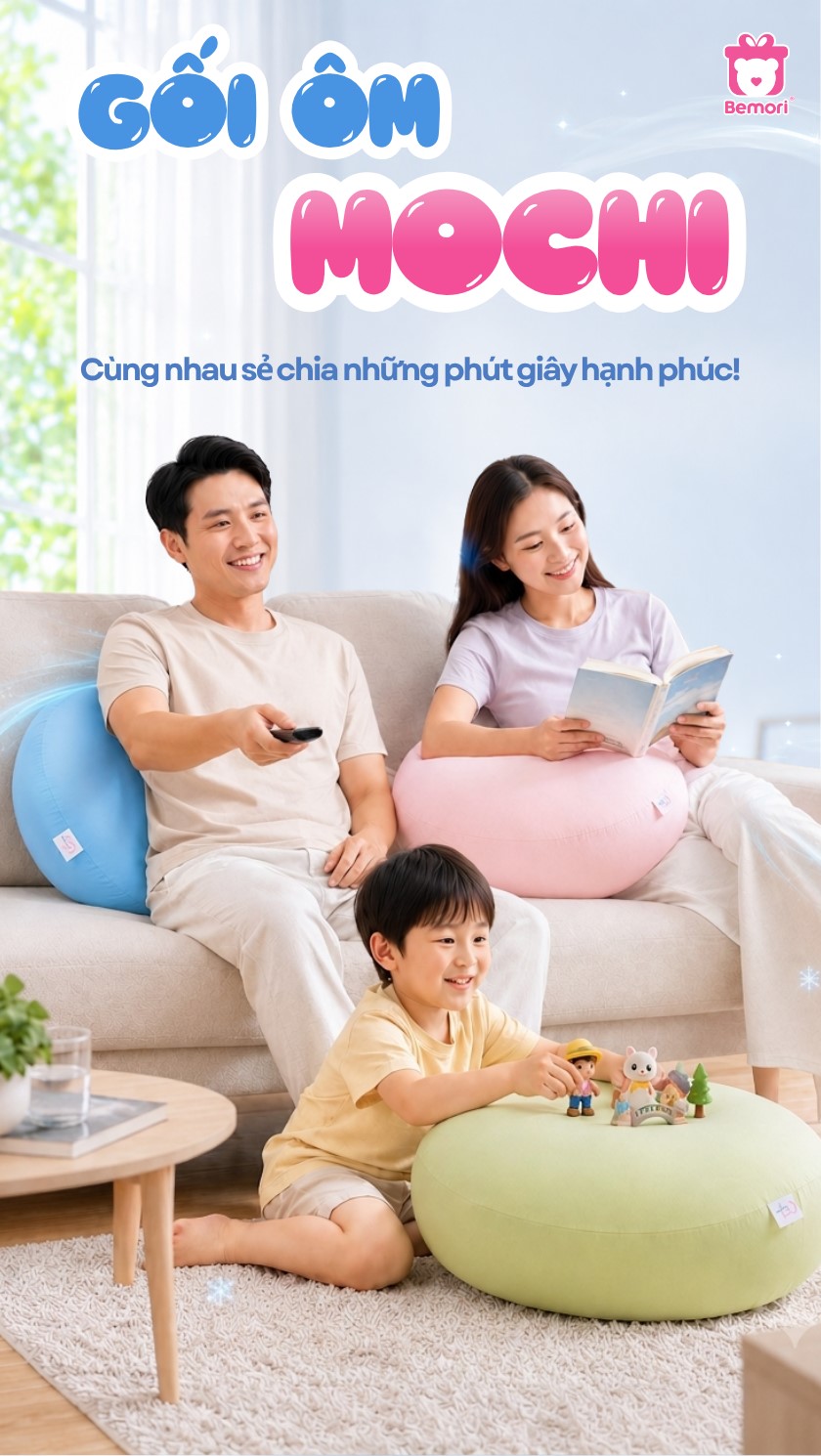 Gối Mochi kem lạnh mát dịu dễ chịu