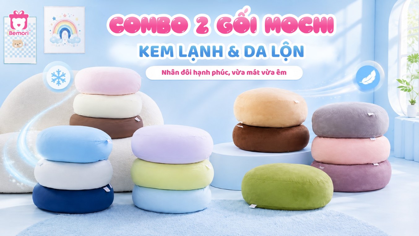 Combo 2 gối Mochi chỉ 499K siêu hời tại Bemori