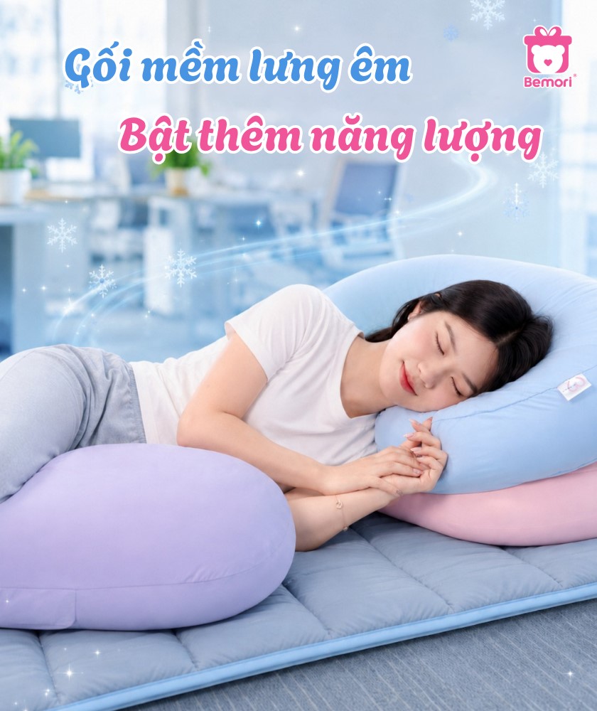 Gối Mochi 299K dành cho dân văn phòng cần một góc nghỉ trưa thoải mái