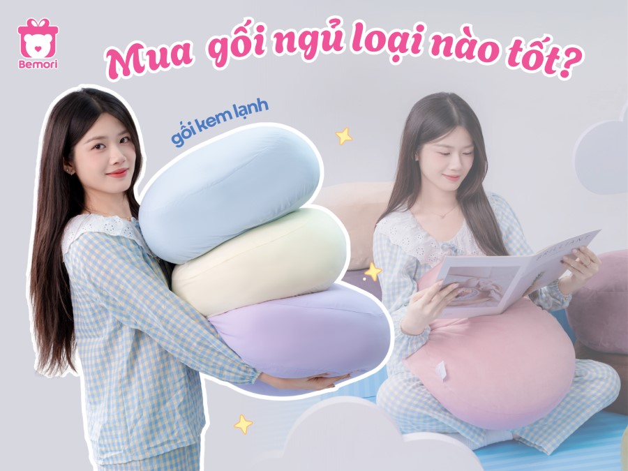 Mua Gối Ngủ Loại Nào Tốt? So Sánh Gối Ôm Lạnh Và Gối Bông Để Chọn Đúng