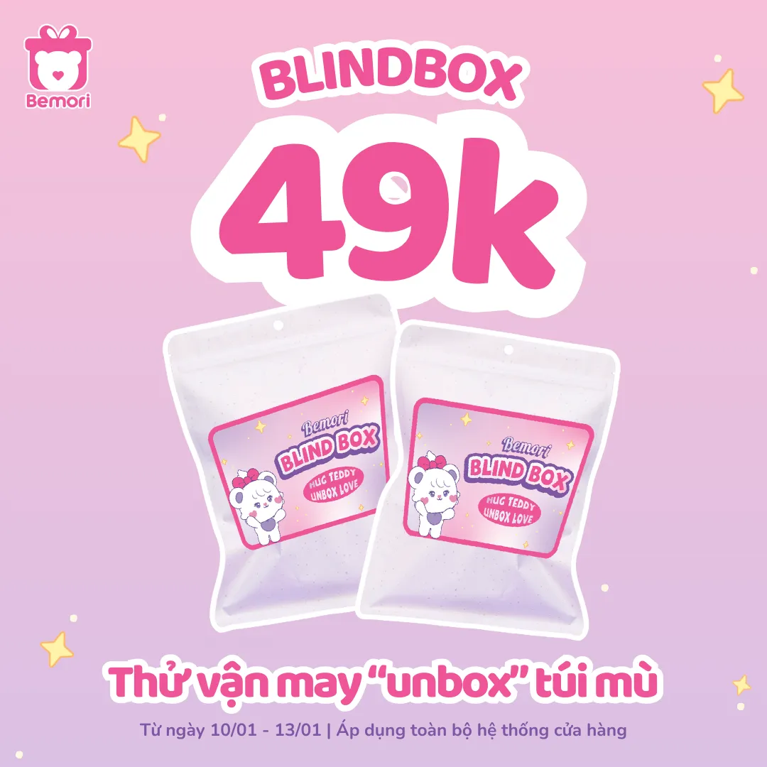 Blindbox 49K của Gấu Bông Bemori gây sốt giới trẻ