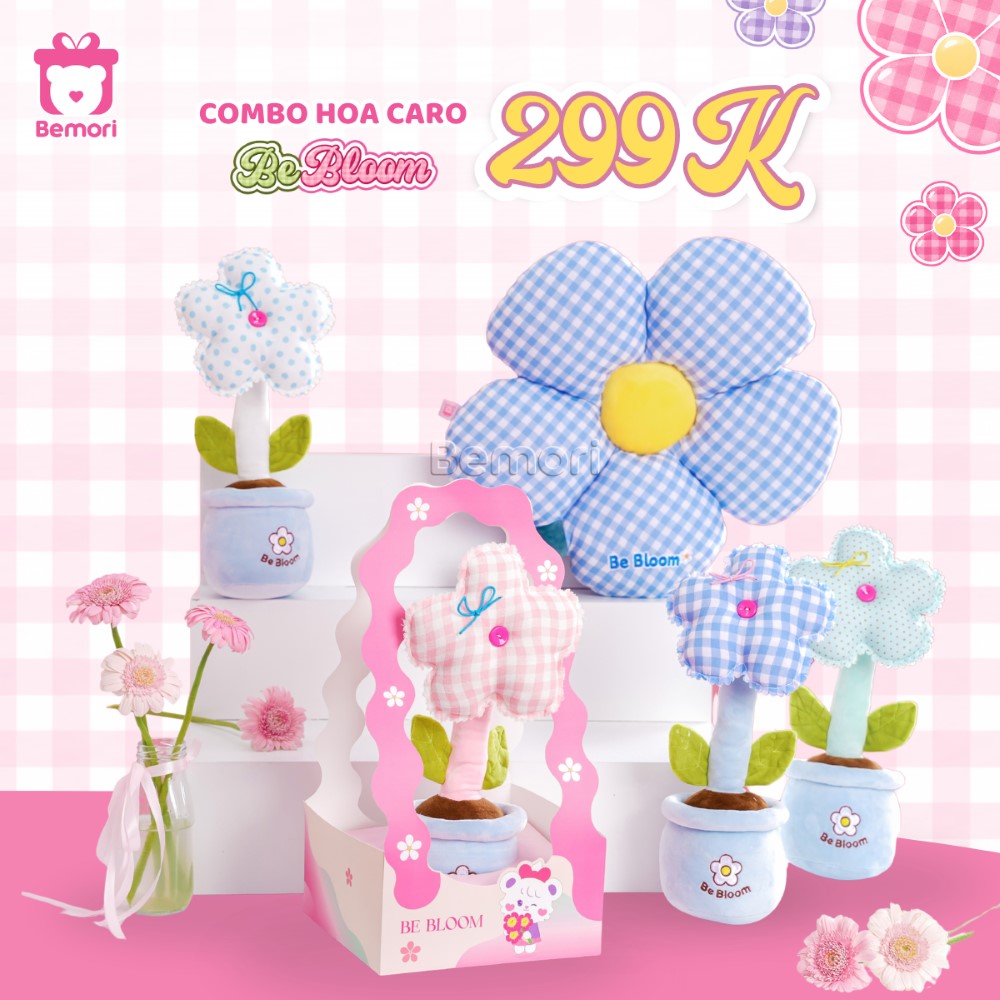 Combo hoa bông caro chỉ 299K mừng ngày 20/10