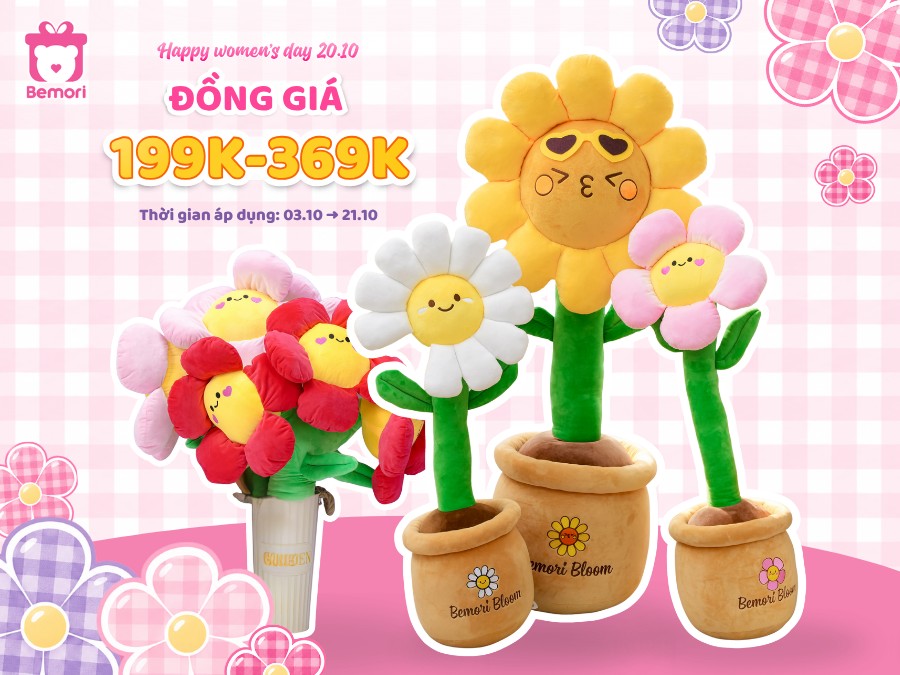ƯU ĐÃI 20/10: HOA BÔNG KHỔNG LỒ ĐỒNG GIÁ 199K-369K