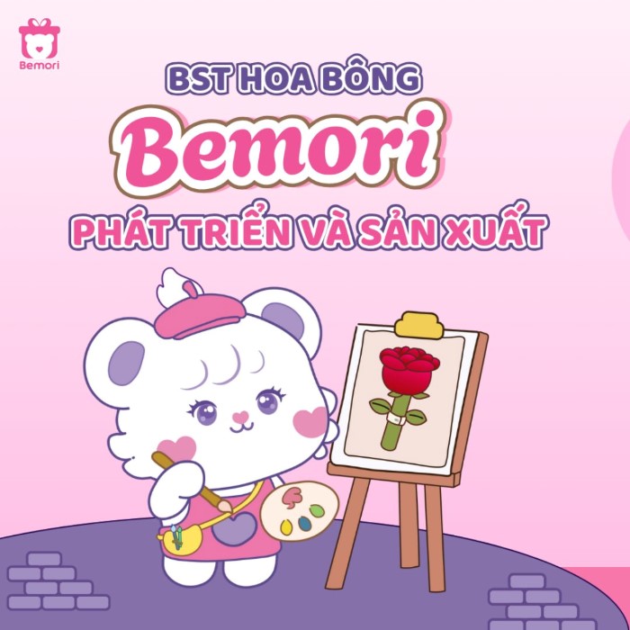 Bộ sưu tập hoa gấu bông do Bemori sáng tạo và sản xuất