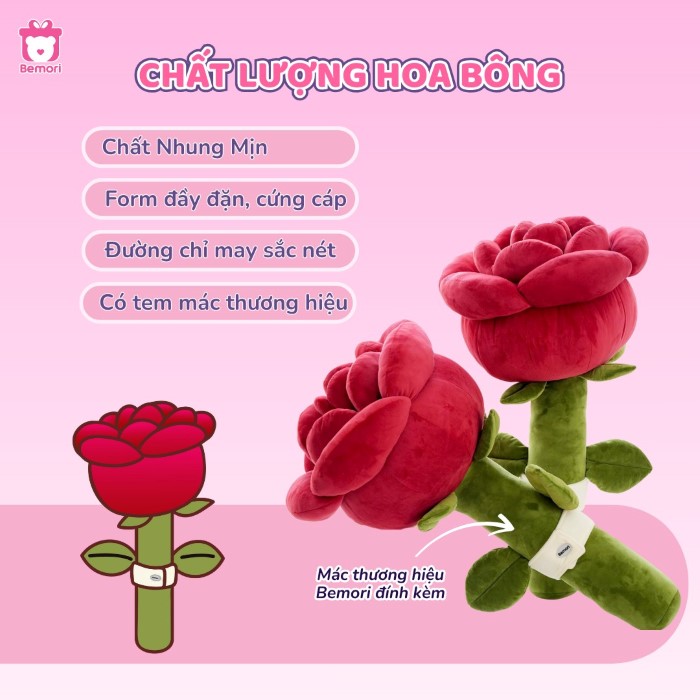 Hoa bông được Bemori chăm chút để tạo nên “chất riêng”