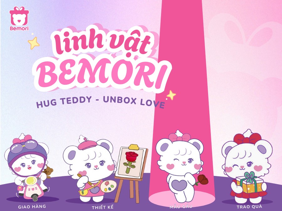 Linh vật của shop gấu bông Bemori
