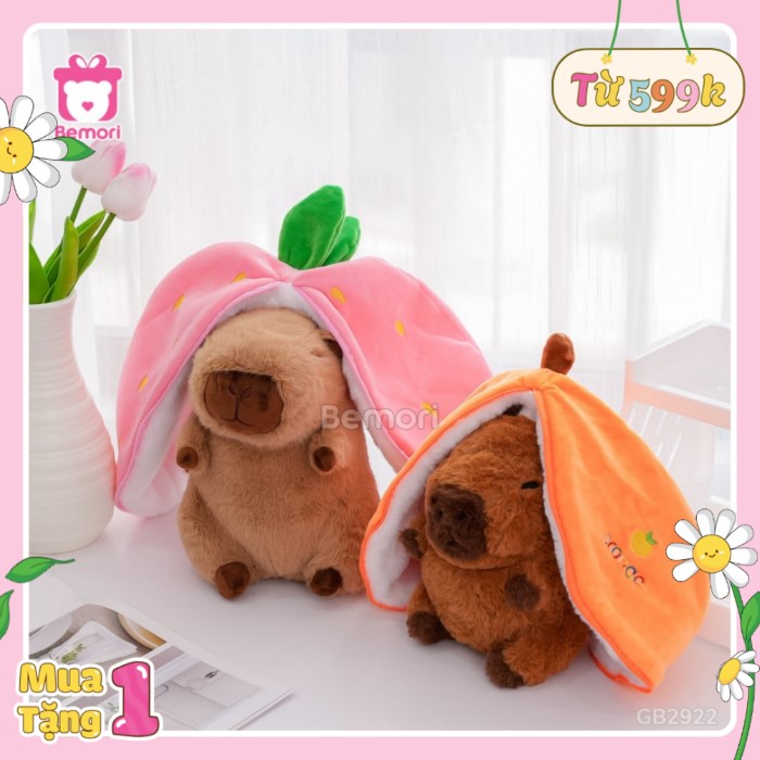 Gấu bông Capybara trái cây độc lạ