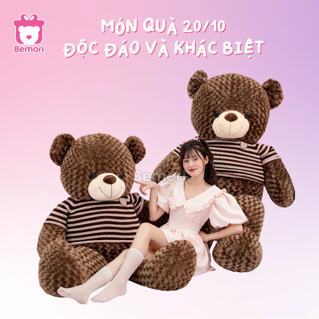 Gấu bông Teddy khổng lồ sẽ khiến bạn nổi bật trong mắt bạn gái