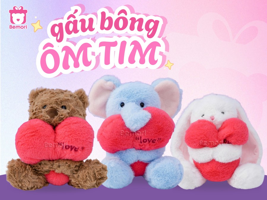 Gấu Bông Ôm Trái Tim: Quà Tặng Valentine Chỉ Dành Cho Người Bạn Yêu
