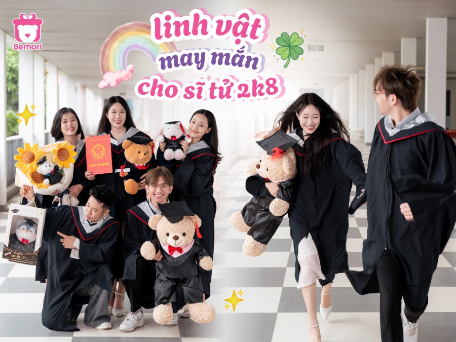 BST Gấu Bông Linh Vật May Mắn Cho Các Sĩ Tử Mùa Thi 2026