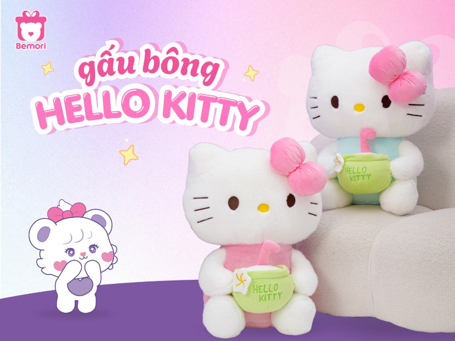 Tổng Hợp Mẫu Gấu Bông Hello Kitty Cute Tại Hà Nội Đang Được Săn Đón
