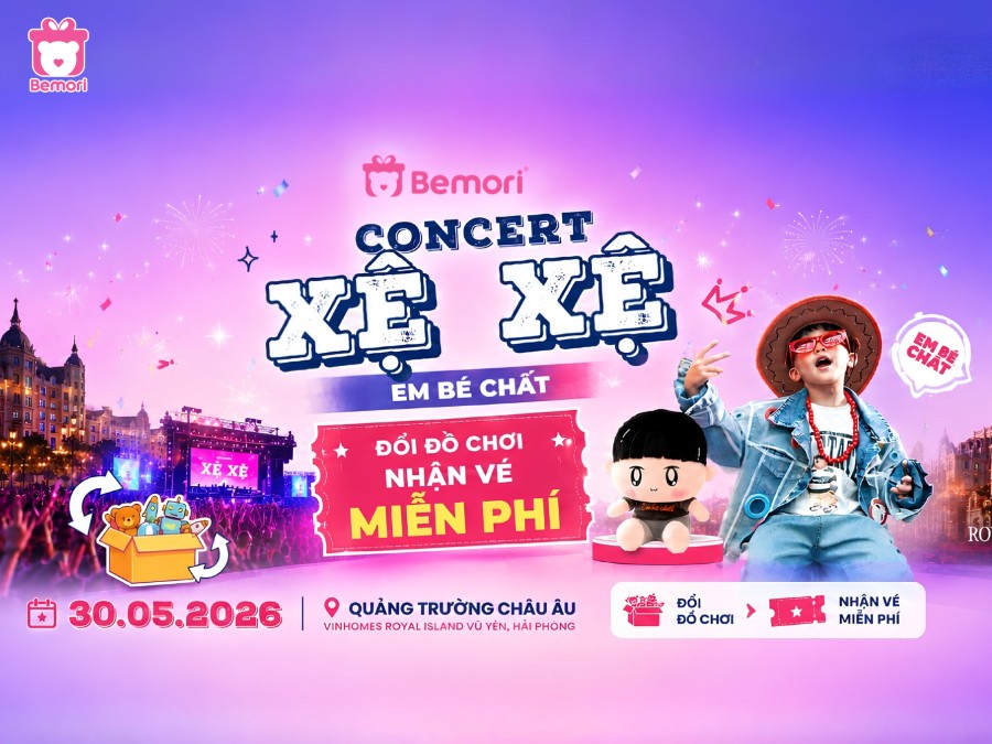 Bemori Đồng Hành Cùng Concert Em Bé Chất Với Chương Trình "Đổi Đồ Chơi Cũ - Nhận Vé Miễn Phí"