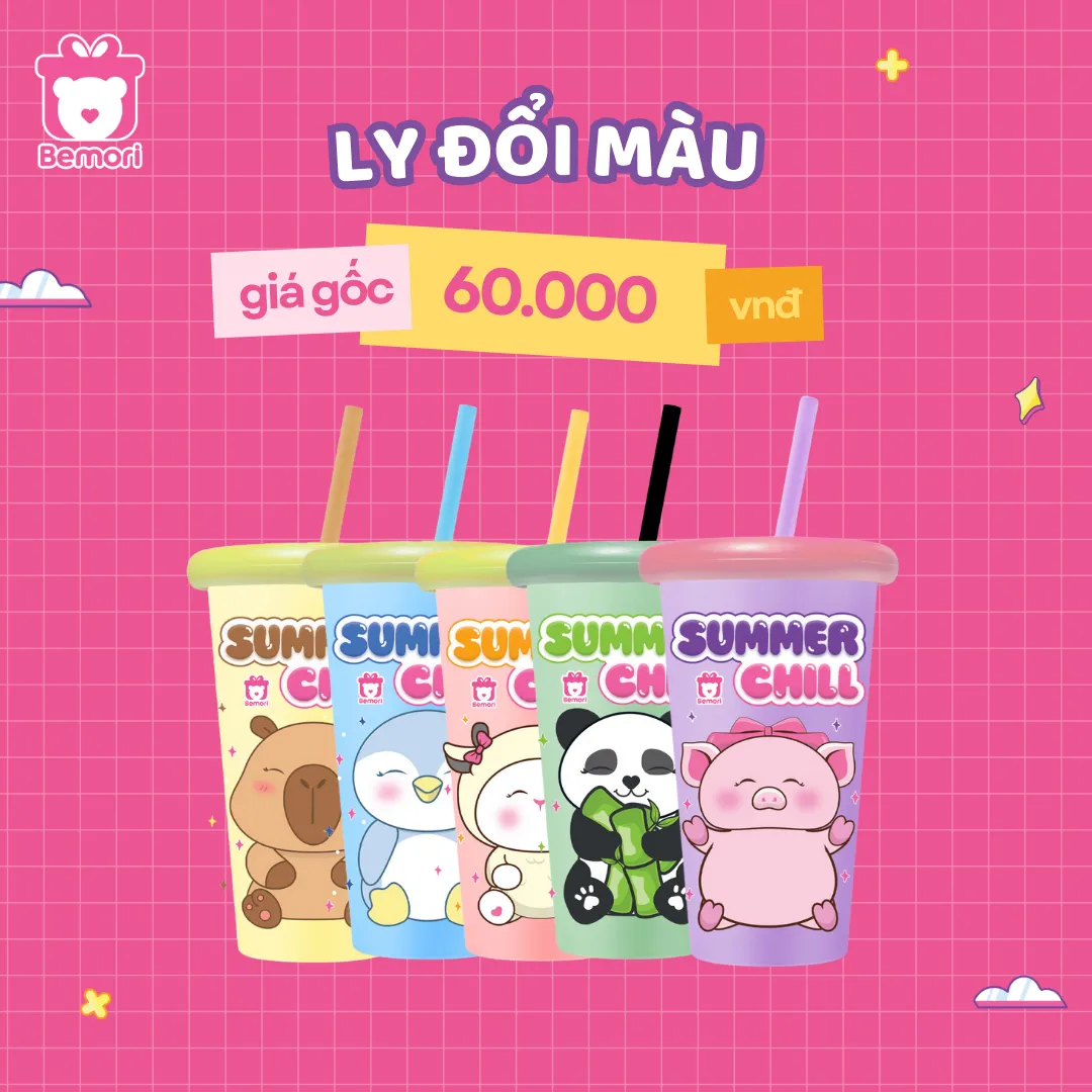 Giá gốc của các mẫu ly nước đổi màu là 60.000 đồng
