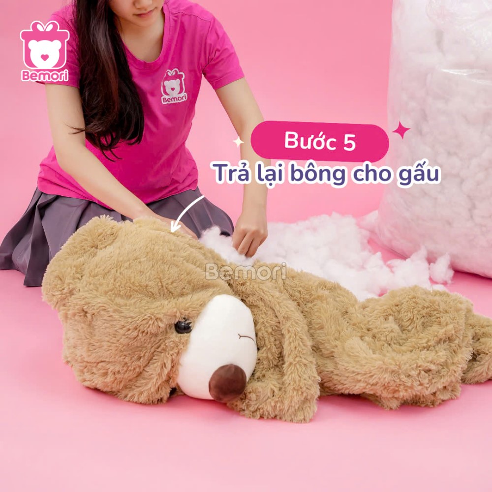 Nhồi bông lại sau khi giặt xong