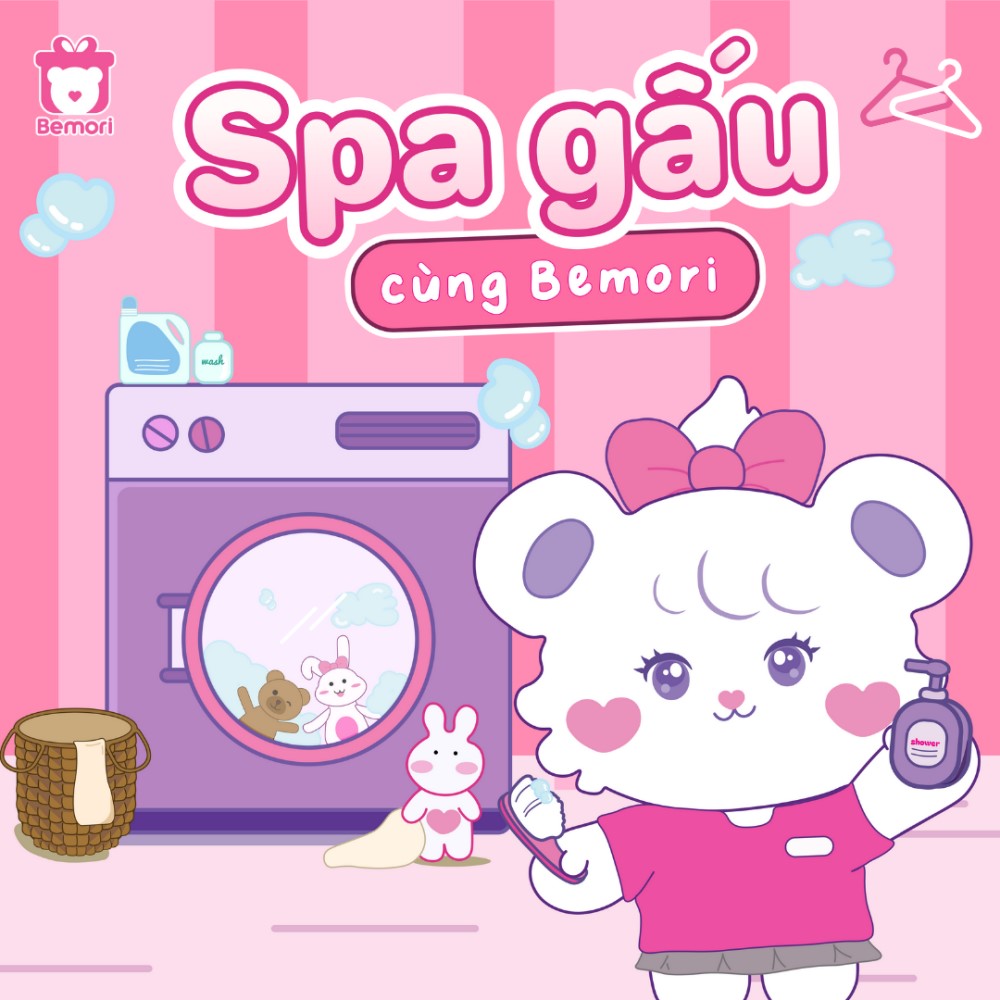 Dịch vụ giặt gấu chuyên nghiệp tại Bemori
