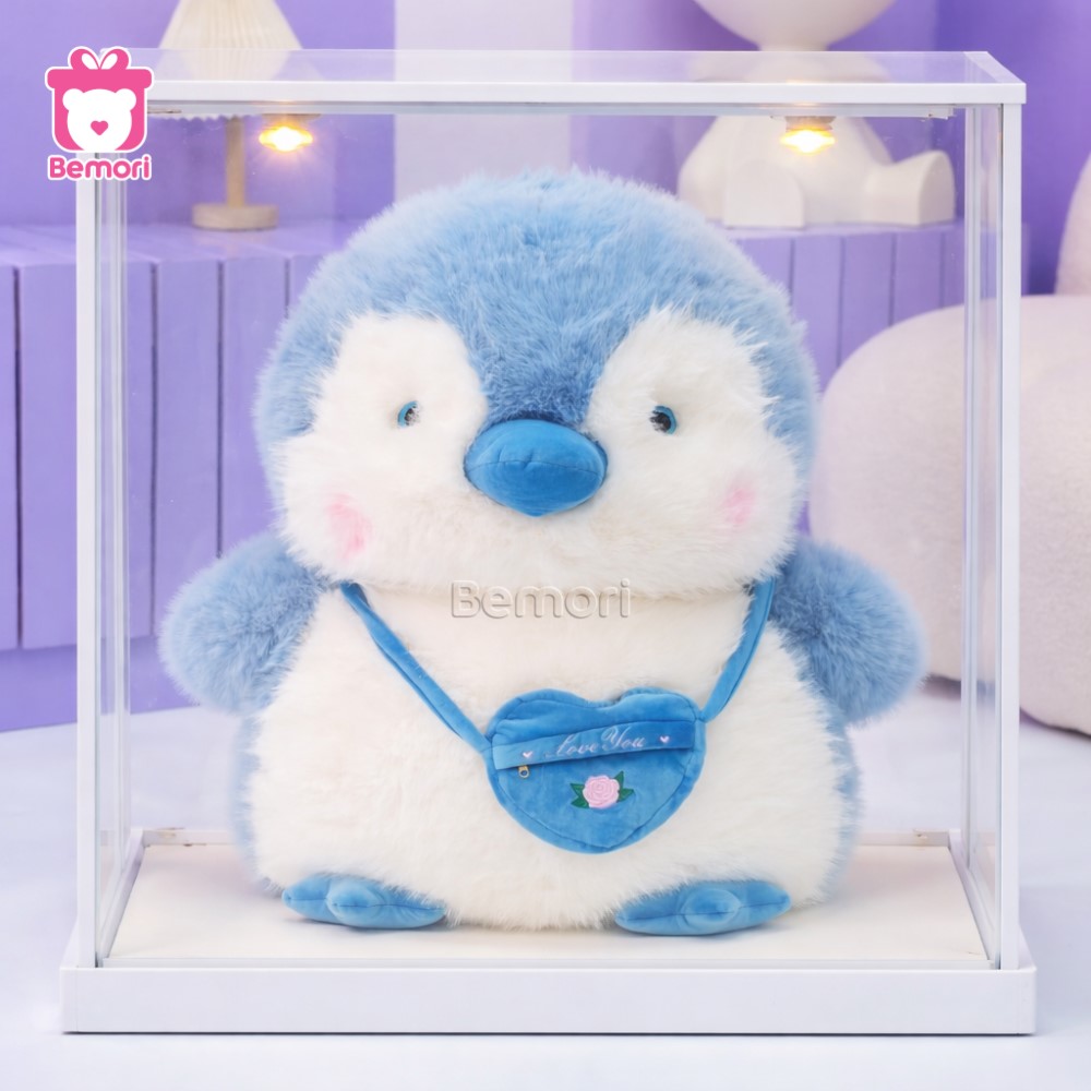 Cách bảo quản gấu bông cánh cụt bằng tủ kính