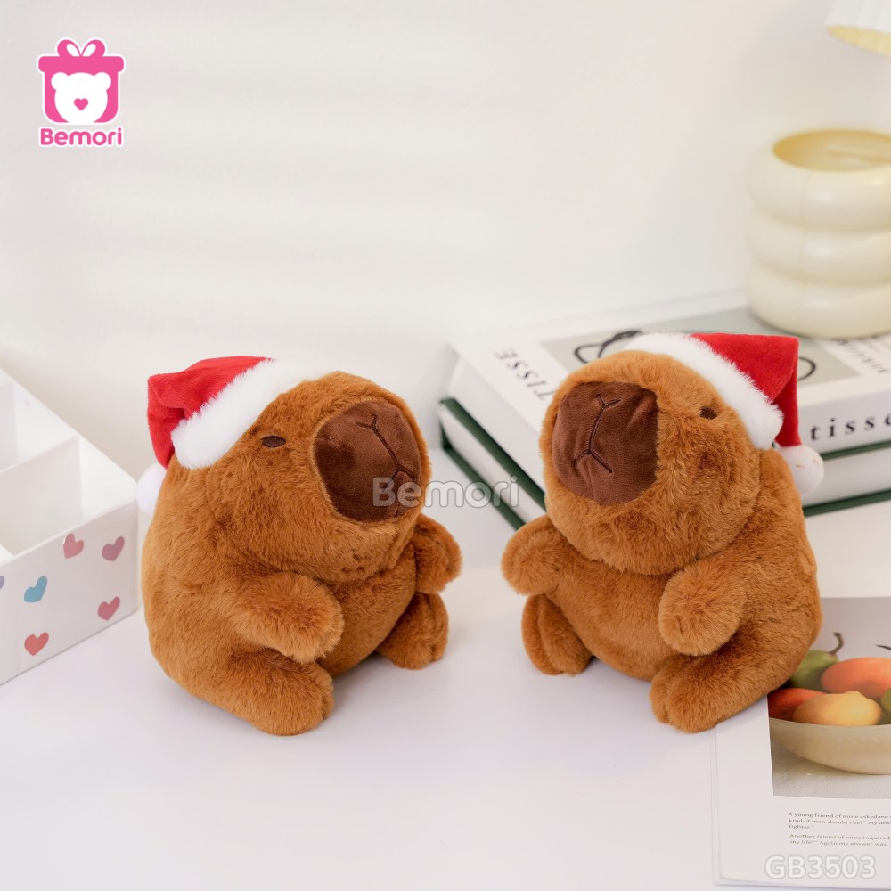 Gấu Bông Capybara Đội Mũ Noel Nhỏ