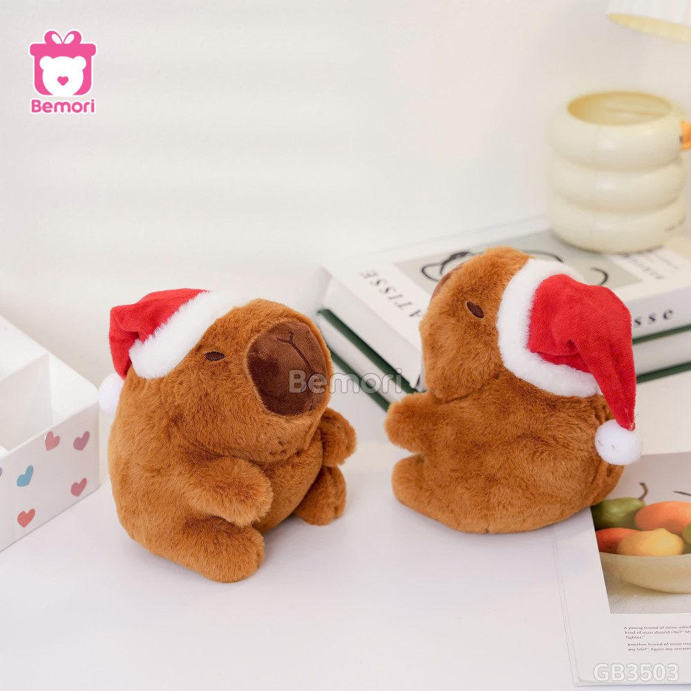 Gấu Bông Capybara Đội Mũ Noel Nhỏ