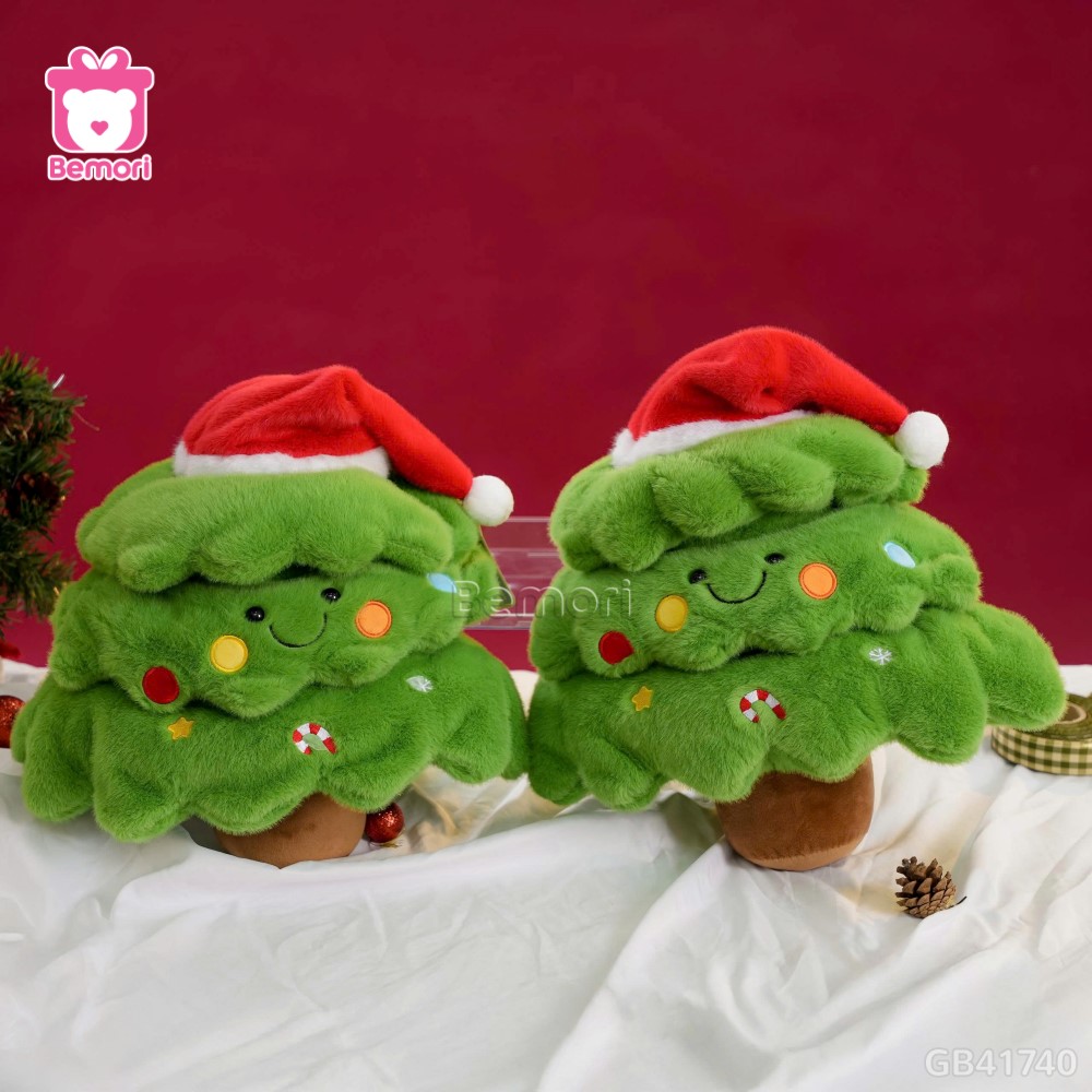 Gấu Bông Cây Thông Noel Đội Mũ