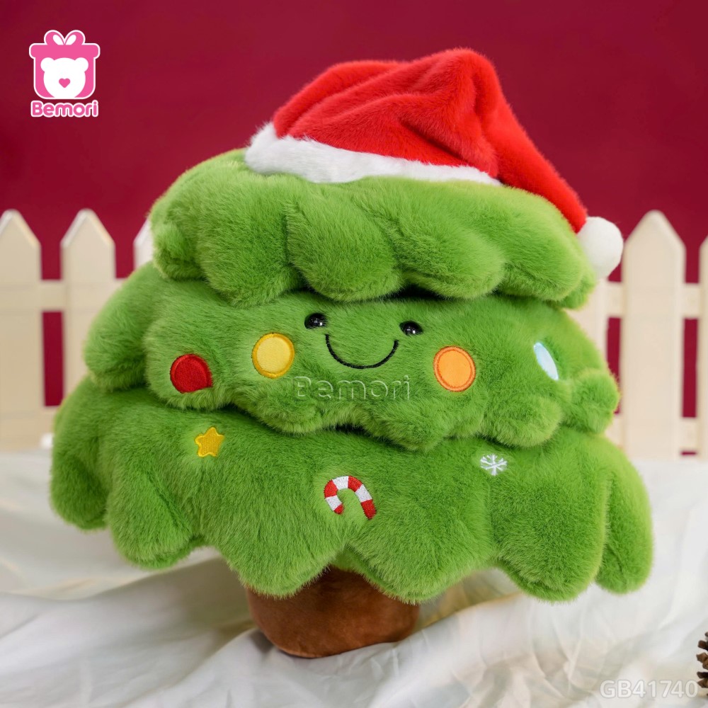 Gấu Bông Cây Thông Noel Đội Mũ