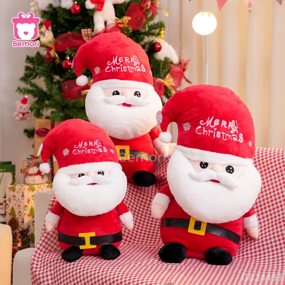 Gấu Bông Ông Già Noel Mũ Chữ Merry