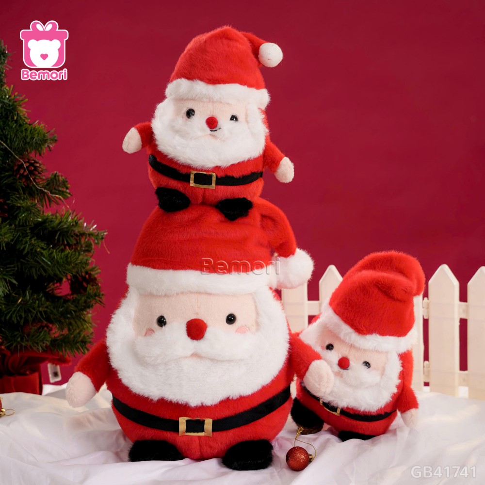Gấu Bông Ông Già Noel Mũ Trơn