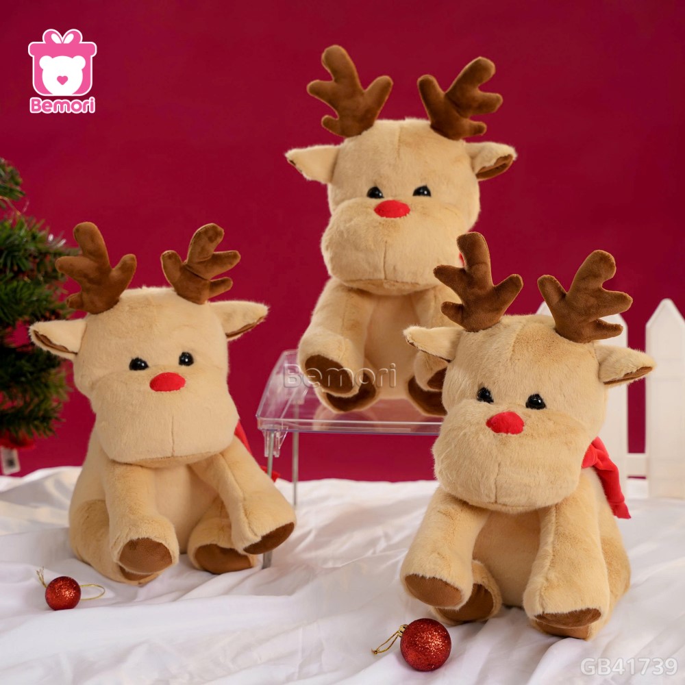 Gấu Bông Tuần Lộc Quàng Khăn Bemerry