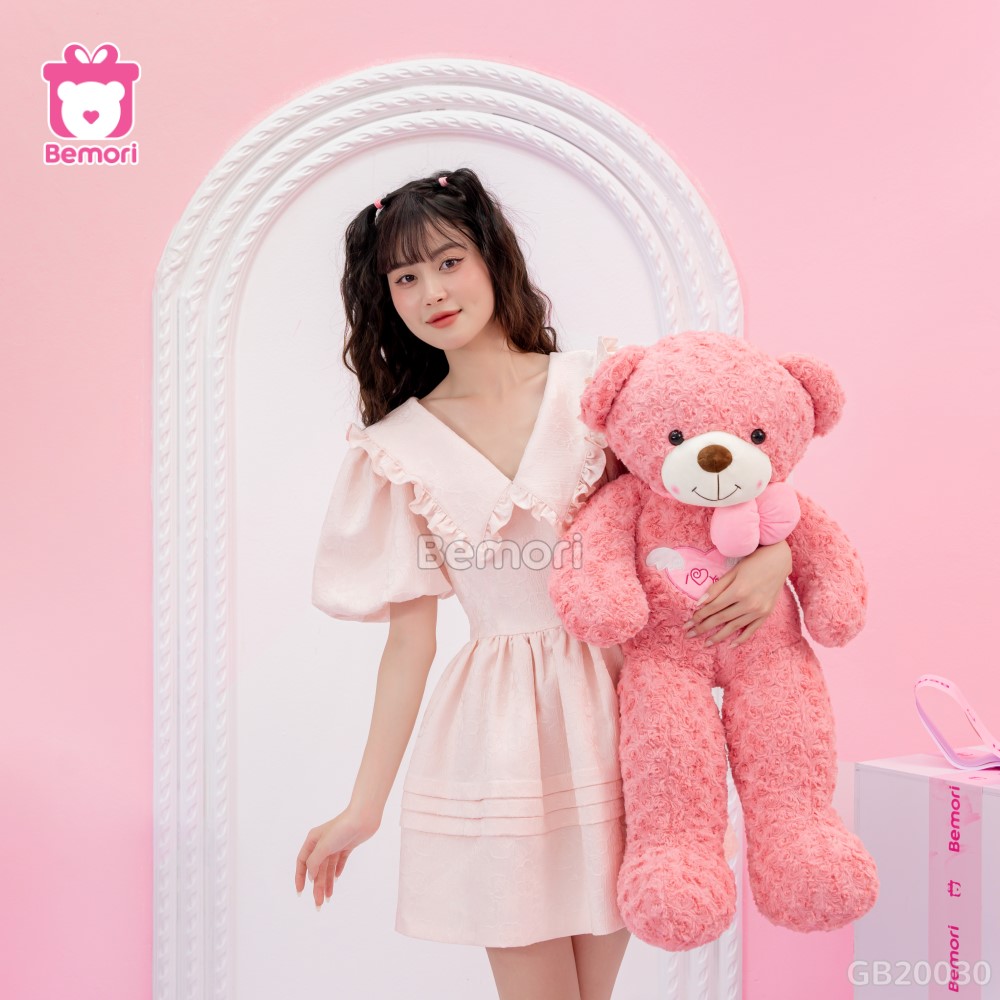 Gấu Bông Teddy Angel Hồng 80cm