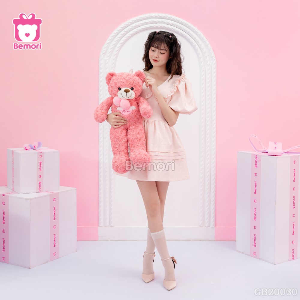 Gấu Bông Teddy Angel Hồng 65cm