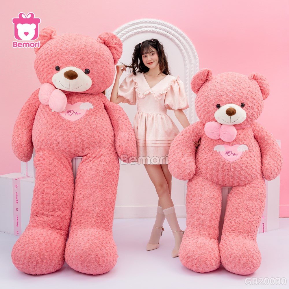 Gấu Bông Teddy Angel Hồng Bigsize