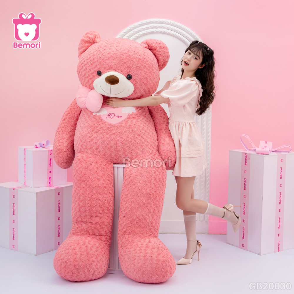 Gấu Bông Teddy Angel Hồng 2m2