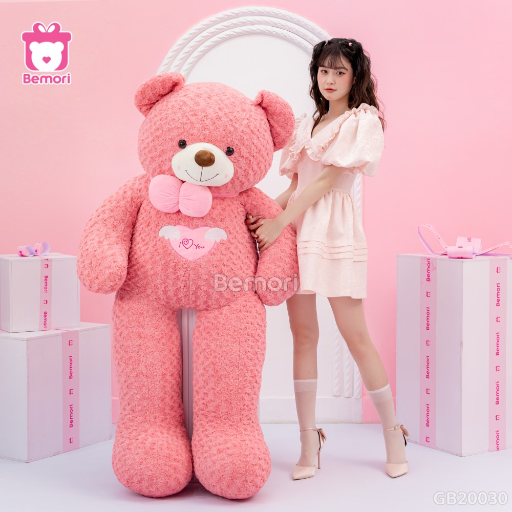 Gấu Bông Teddy Angel Hồng 1m7