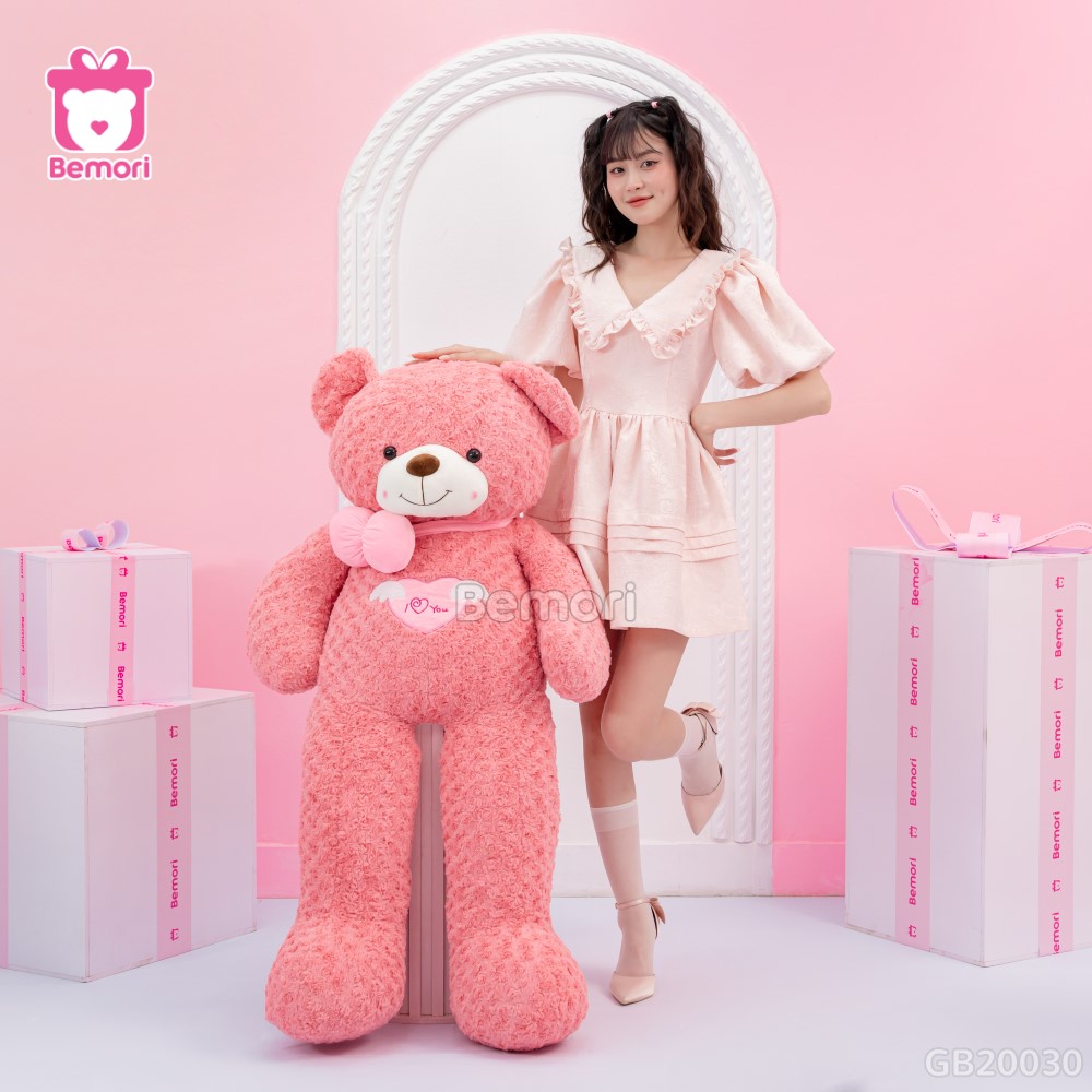 Gấu Bông Teddy Angel Hồng 1m3