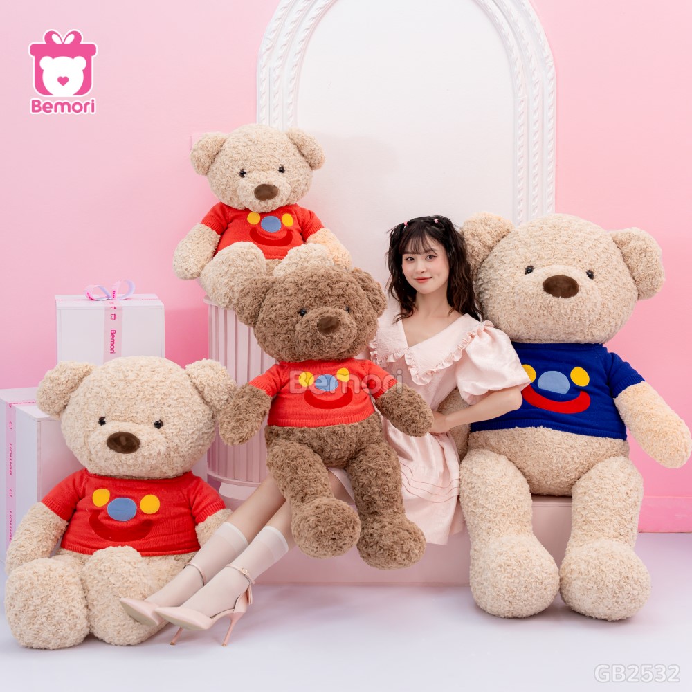 Gấu Bông Teddy Áo Mặt Cười Bigsize