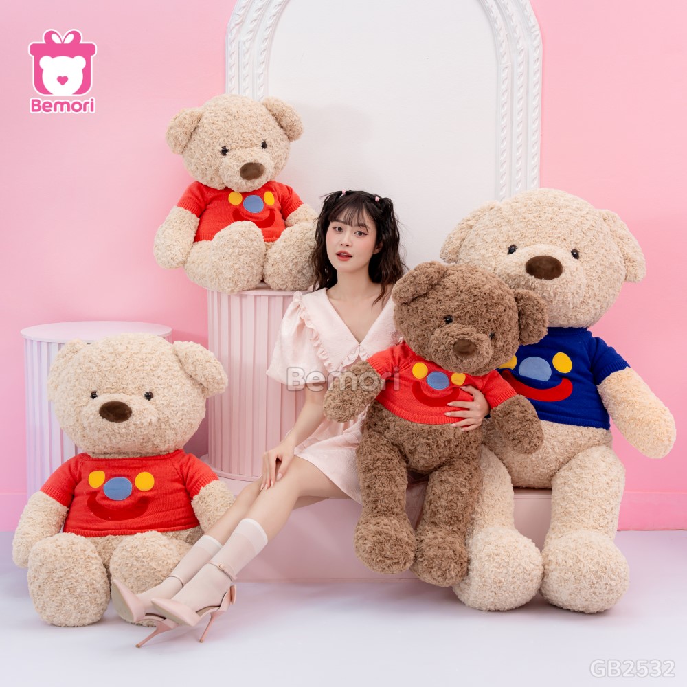 Gấu Bông Teddy Áo Mặt Cười Bigsize