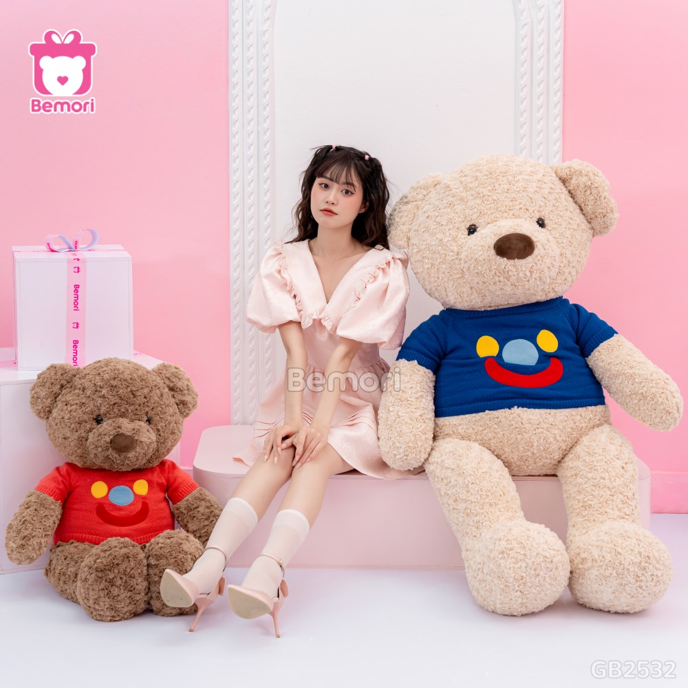 Gấu Bông Teddy Áo Mặt Cười Bigsize