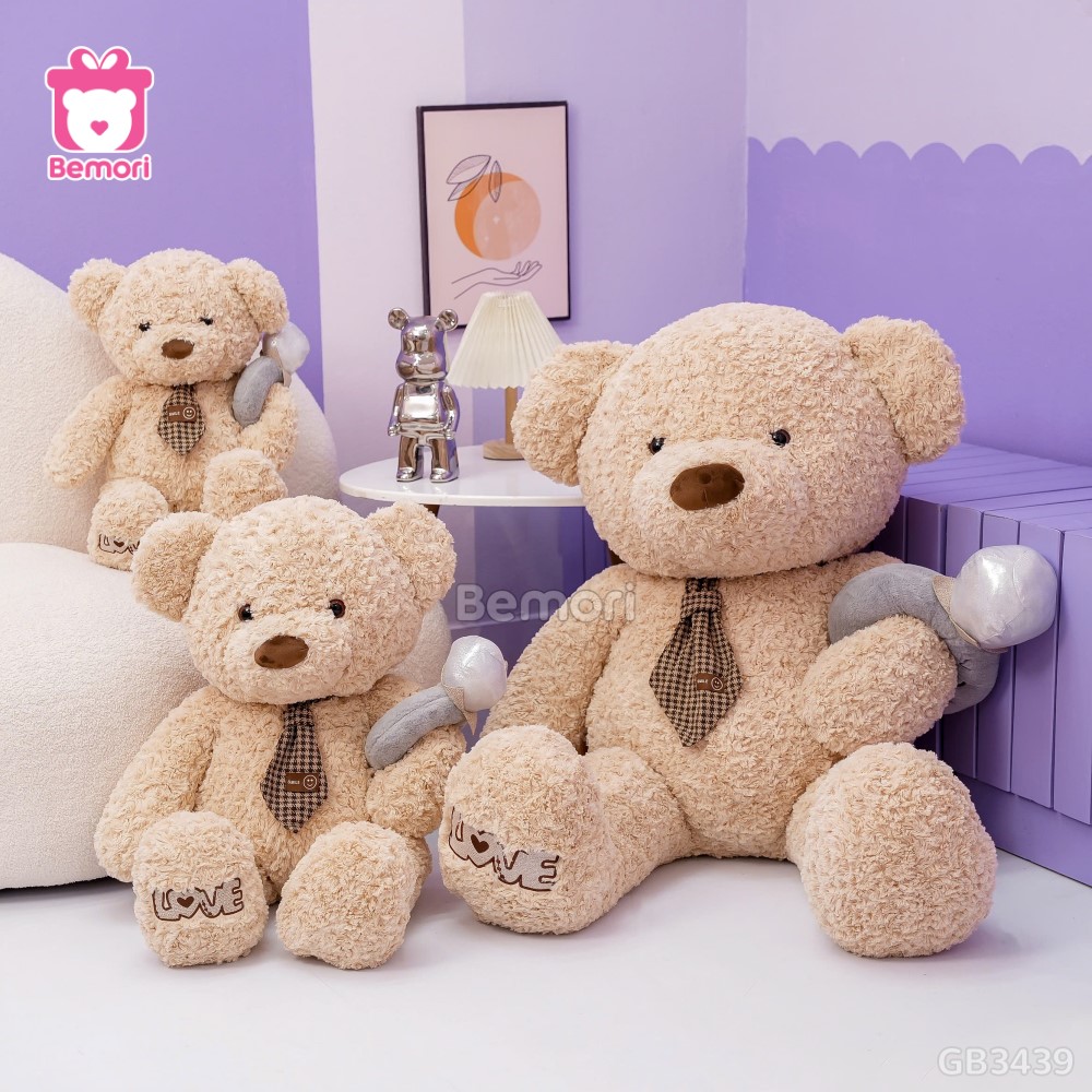 Gấu Bông Teddy Đeo Nhẫn - Kem