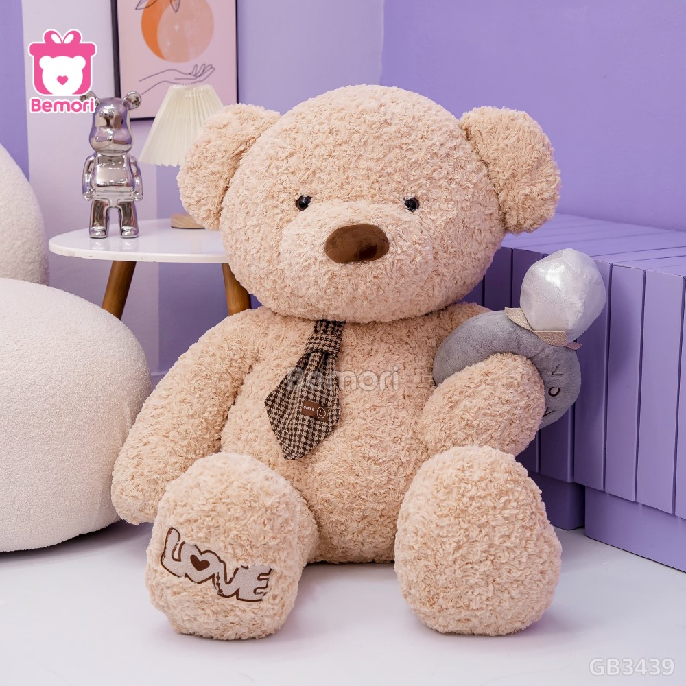 Gấu Bông Teddy Đeo Nhẫn - Kem