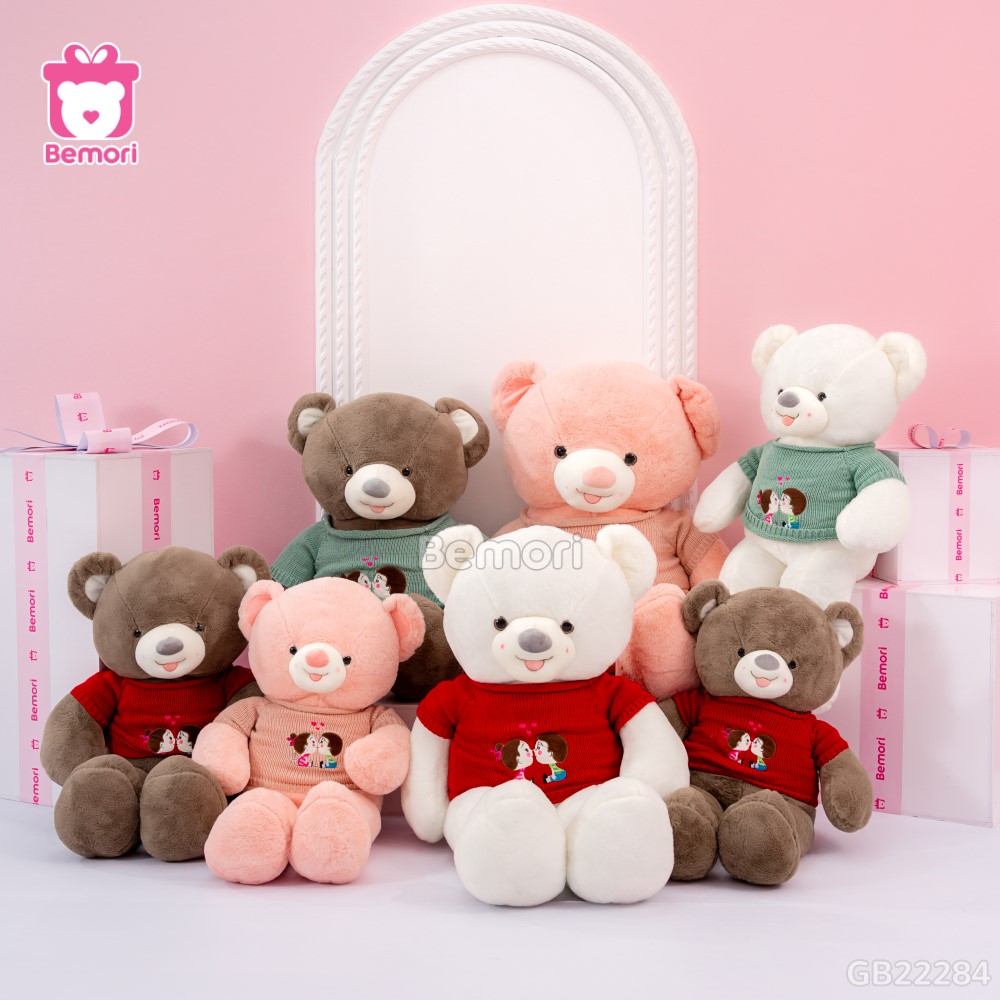 Gấu Bông Teddy Len Kiss Lông Trơn