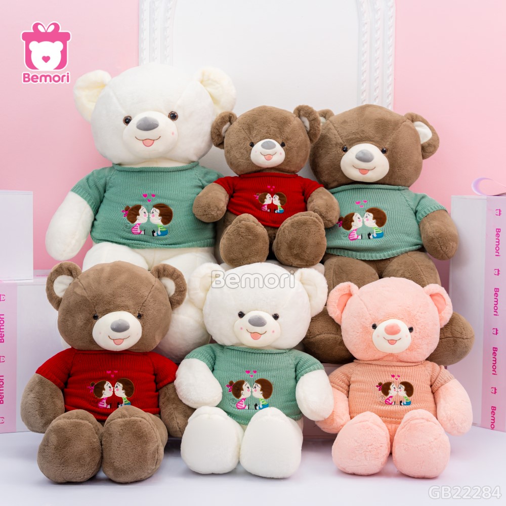 Gấu Bông Teddy Len Kiss Lông Trơn